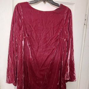 Velvet deep rose colored dress by modcloth.